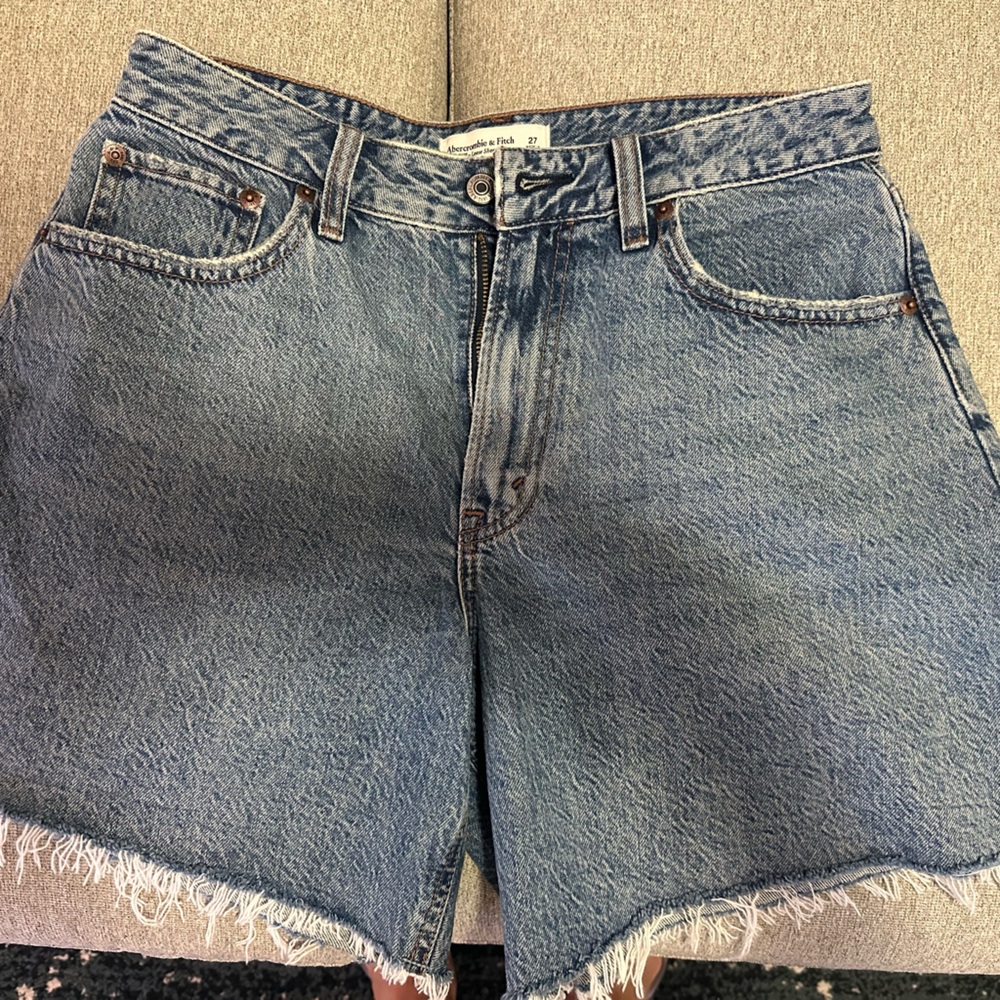 Abercrombie & Fitch High Rise Denim Shorts